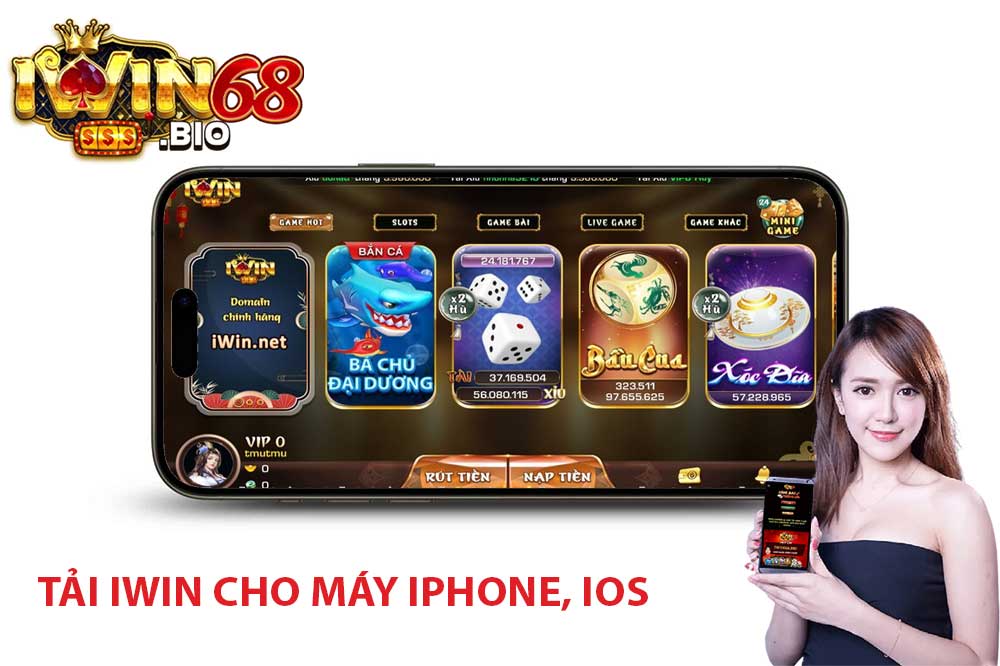 Giao diện chính của cổng game iWin - Tải IWIN cho iPhone