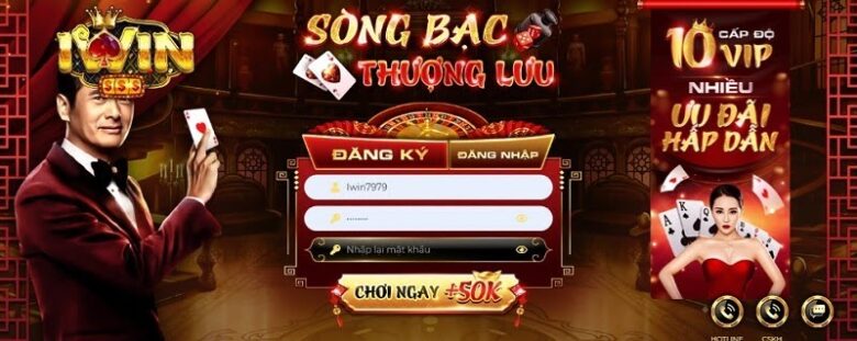 Nhập thông tin đăng ký tài khoản iWin siêu nhanh